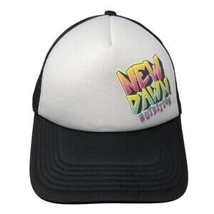 New Dawn Nutrition Trucker Hat Black One Size Adjustable Mesh Back Mega Cap
